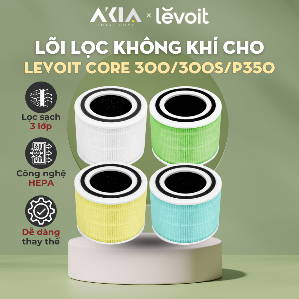Lõi Lọc Thay Thế Cho Máy Lọc Không Khí Levoit Core 300, Core 300S, Core P350 - HÀNG CHÍNH HÃNG