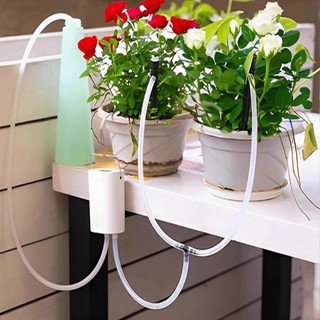 Máy tưới cây tự động hẹn giờ bơm Mini tích điện, bộ tưới nhỏ giọt tự động cho hoa, cây cảnh Ban công, Sân thượng