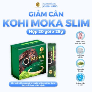  Cà phê chocolate vị tảo Kohi Moka Slim - Hộp 20 gói x 25g 