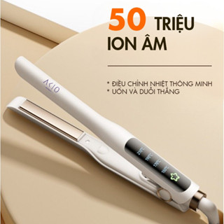 Máy uốn tóc Nam  AKIO tạo kiểu tóc cho nam 2in1, ép side tóc đa năng, duỗi mini ép tóc mái x2 ceramic