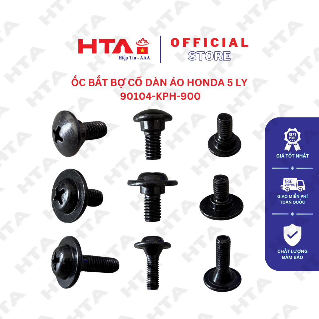 [50 CON] Ốc Bợ Cổ Dàn Áo Honda 5 Ly - Vít Đặc Biệt 5 Ly Honda - 90104-KPH-900 -Ốc Vít Hiệp Tín HTA