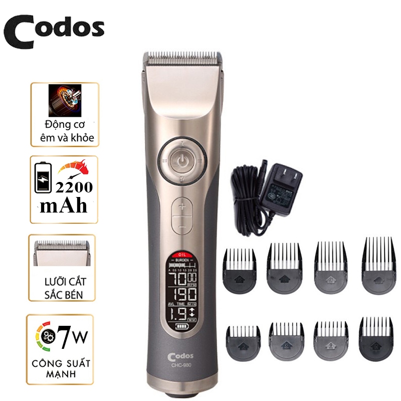 Codos CHC-980 – Tông đơ cắt tóc cao cấp, không lo kẹt tóc, an toàn tuyệt đối