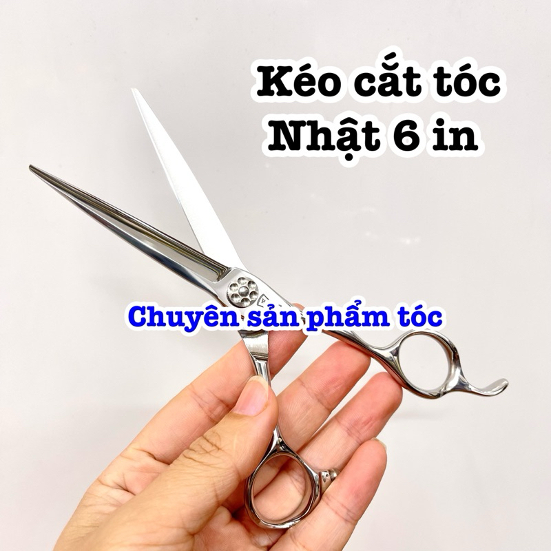 ✅W Kéo cắt tóc Nhật W 6.0 in (Đ) - Thép Nhật S440C, độ cứng 62HRC, lưỡi kéo sắc bén, thiết kế tay cầm thuận tiện