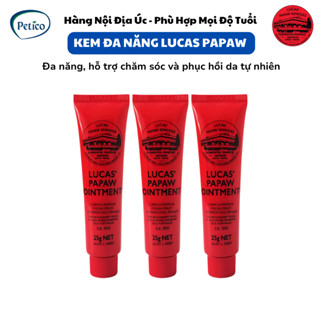 Kem bôi đa năng Lucas Papaw 25g chiết xuất đu đủ giữ ẩm môi, làm dịu da, mẩn ngứa, Nội địa Úc