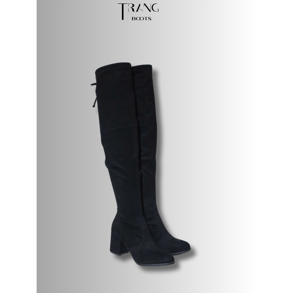 OVER KNEE BOOTS DA LỘN MÀU ĐEN