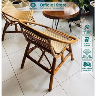 Ghế lười thư giãn mây tre con sò; trang trí sân vườn ban công bàn ghế uống trà / FutureHomes