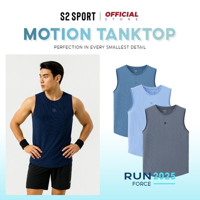 Áo tank top nam thể thao S2 SPORT Air-Dry vân nổi micro-ri thoáng khí, không nhăn co giãn - STT09