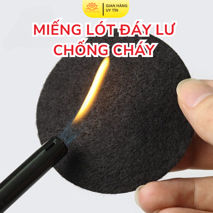 Combo 3, 5 Miếng Lót Đáy Lư Sứ Chống Cháy, Chống Nứt Lư Hương, Tấm Cách Nhiệt Chống Cháy, Shop Trầm Thiên Hương