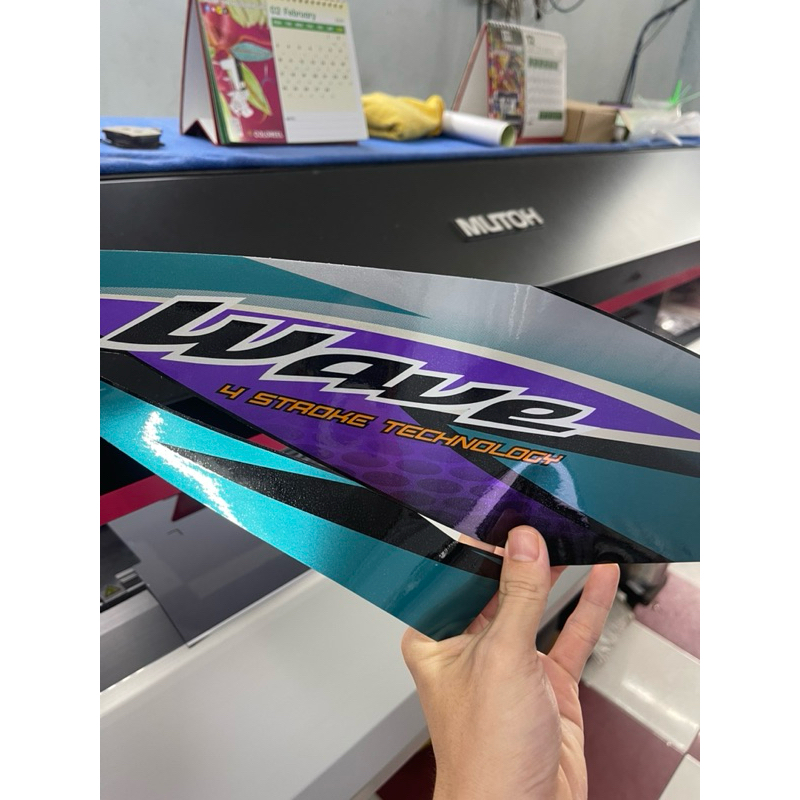 Tem wave 125S - 2003 Màu xanh ngọc Candy