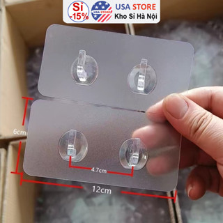 SET 4 Móc Treo Dán Tường 2 Móc Q2 - Chuyên Treo Bịch Giấy Rút Lau Đa Năng - Quà Tặng Kèm