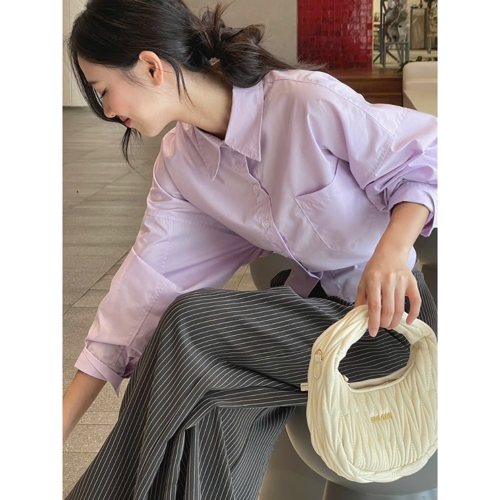 Áo Sơ Mi Croptop Dáng Rộng, Áo Somi Kiểu Dây Buộc Lưng Tay Rộng Chất Vải Thô Nến Miho House | BigBuy360 - bigbuy360.vn