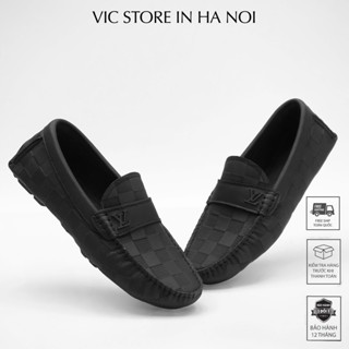  Giày Da Lười Nam VIC Khâu Thủ Công Bằng Da Bò Hạt Cao Cấp Chính Hãng Giày Mọi Nam MC-202 