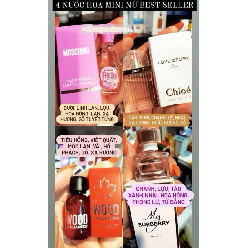 [LINARY1994] Nước hoa mùi nữ mini Siêu Thơm, Travel Size - Mini Perfume