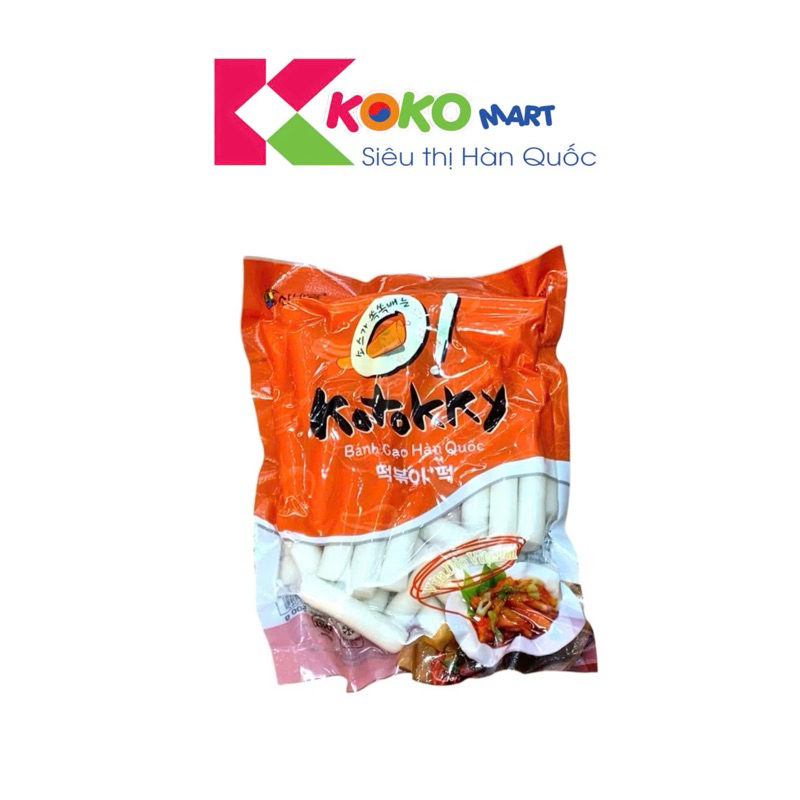 Bánh gạo Tokbokki truyền thống Hàn Quốc dạng thỏi 500g