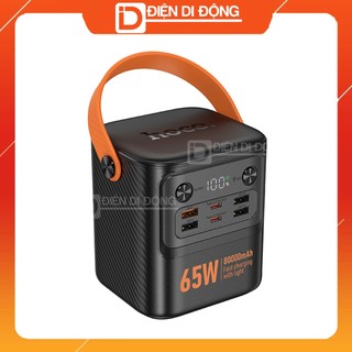  Sạc dự phòng 80000mah Hoco J152 Pro 65W sạc siêu nhanh 2 cổng C 4 cổng USB tích hợp LED siêu sáng 