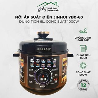 Nồi Áp Suất Điện JINHUI 6L – Công Suất 1000W – Đa Chức Năng – An Toàn – Tiện Lợi - Bảo Hành 12 Tháng