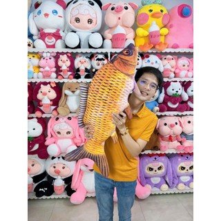 GẤU BÔNG CÁ CHÉP GỐI ÔM CÁ CHÉP SIZE LỚN