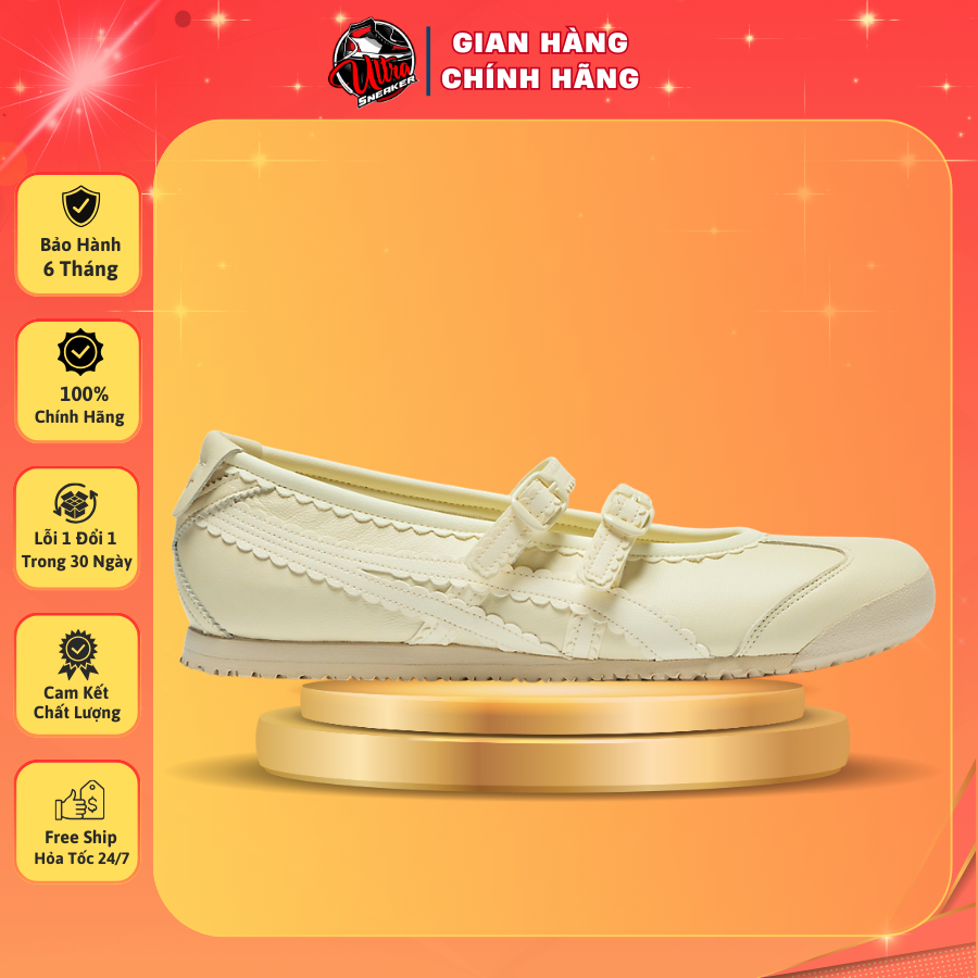 Giày Onitsuka Tiger Mexico 66 Ballet 'Ivory Cream' cao cấp, Onitsuka Tiger best fullbox Present Orig