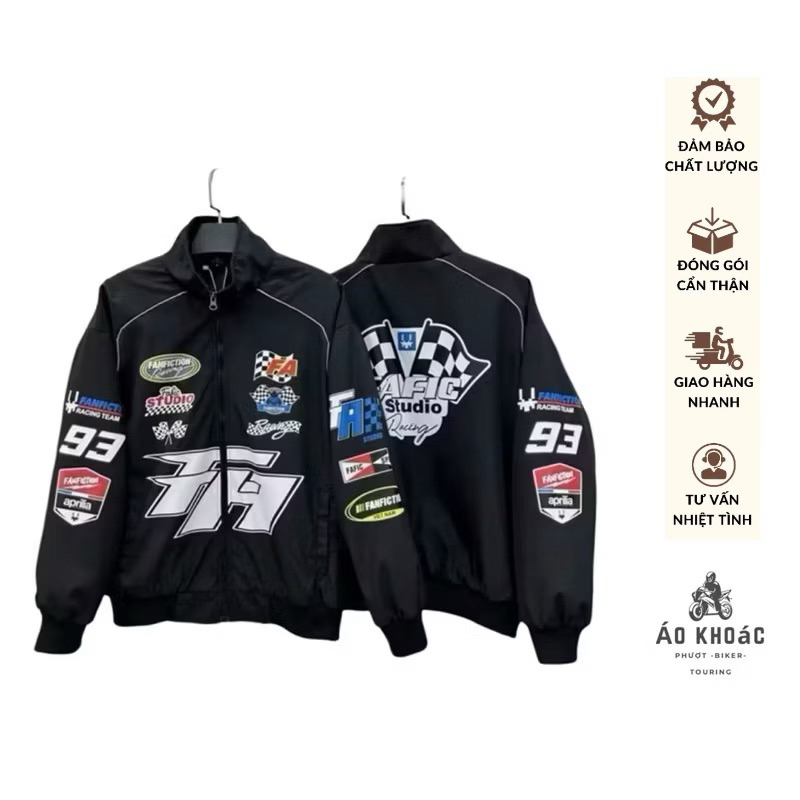 Áo Khoác Dù Nam Nữ dùng đi Phượt FAFIC SPEEDOMETER áo khoác biker racing fafic