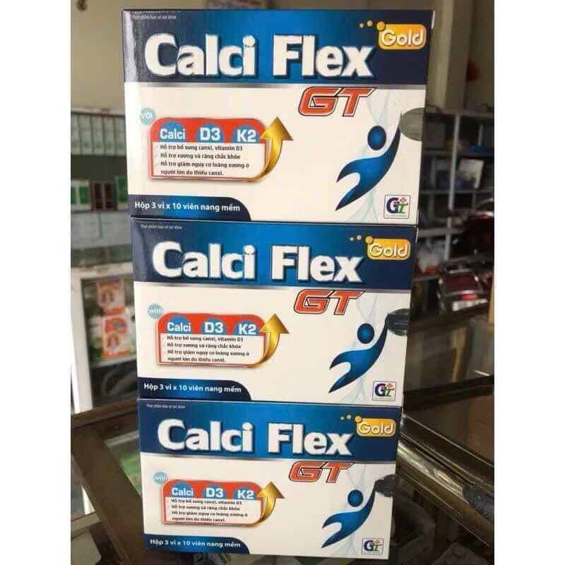 1 HỘP 3 VỈ * 10 VIÊN ( 30 VIÊN ) CALCI FLEX GOLD CANXI NANO