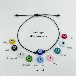  VÒNG TAY EVIL EYE - Dây sáp - MẮT QUỶ THỦY TINH - MEITINI WORLD 