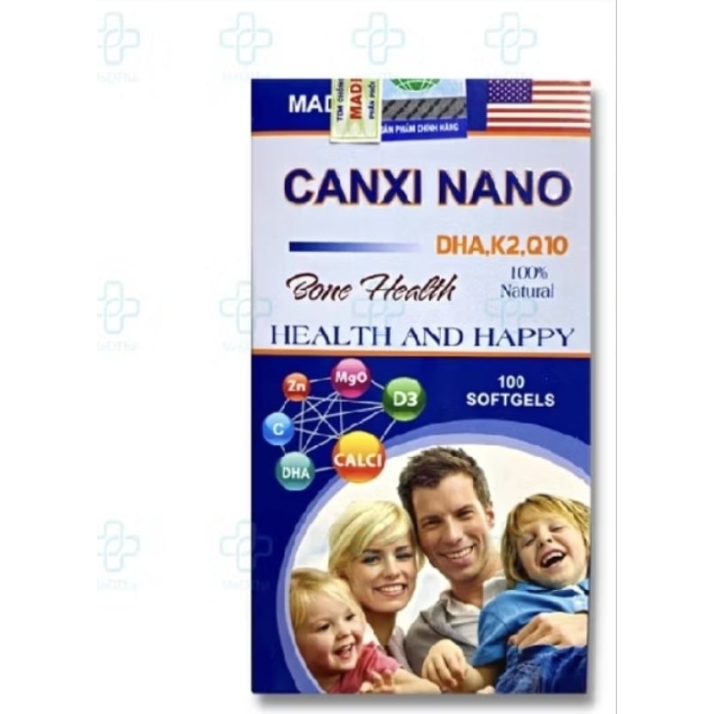 Viên uống Canxi nano USA hộp 100 viên của Mỹ