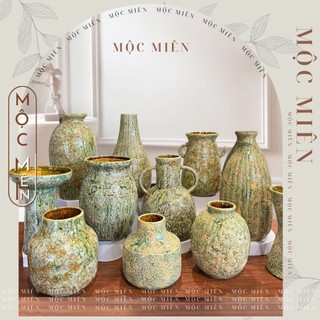  Lọ hoa Nhỡ decor màu Pastel Xanh Mint Xanh Dương Xanh Ngọc gommocmien bình gốm sứ Bát Tràng 
