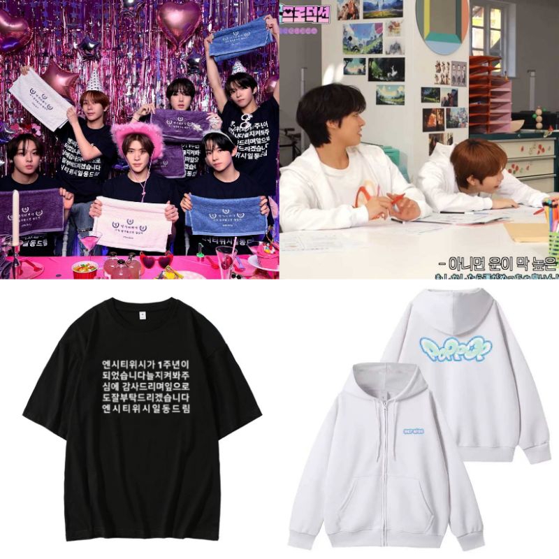 Áo thun + hoodie NCT WISH - Our 1st Wish + Poppop