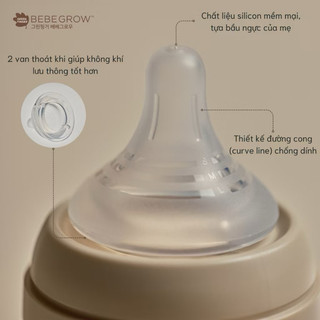 Núm ti bình sữa Green Finger Bebegrow Hàn Quốc chính hãng cho bé