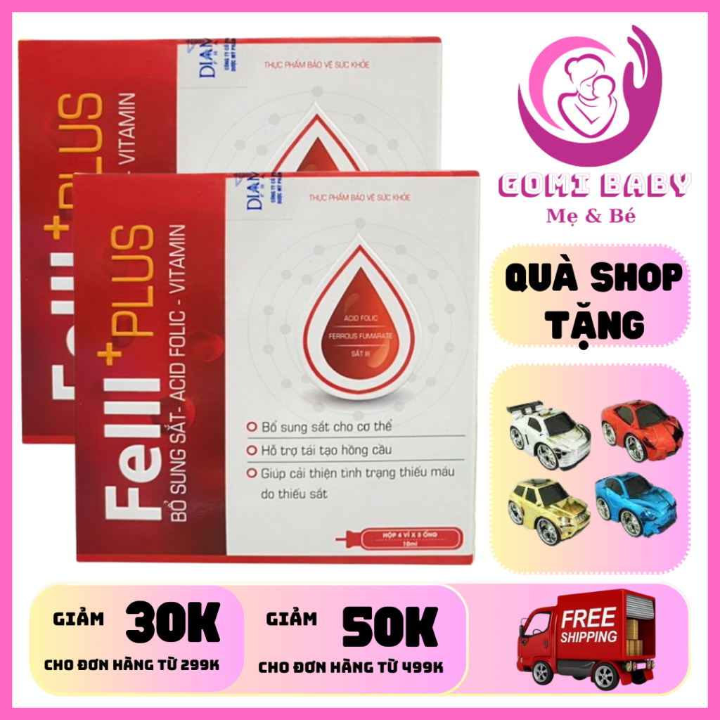 [CHÍNH HÃNG] Fe III Plus – Viên Bổ Sung Sắt, Acid Folic, Vitamin Và Khoáng Chất Cho Cơ Thể Hộp 4 Vỉ 