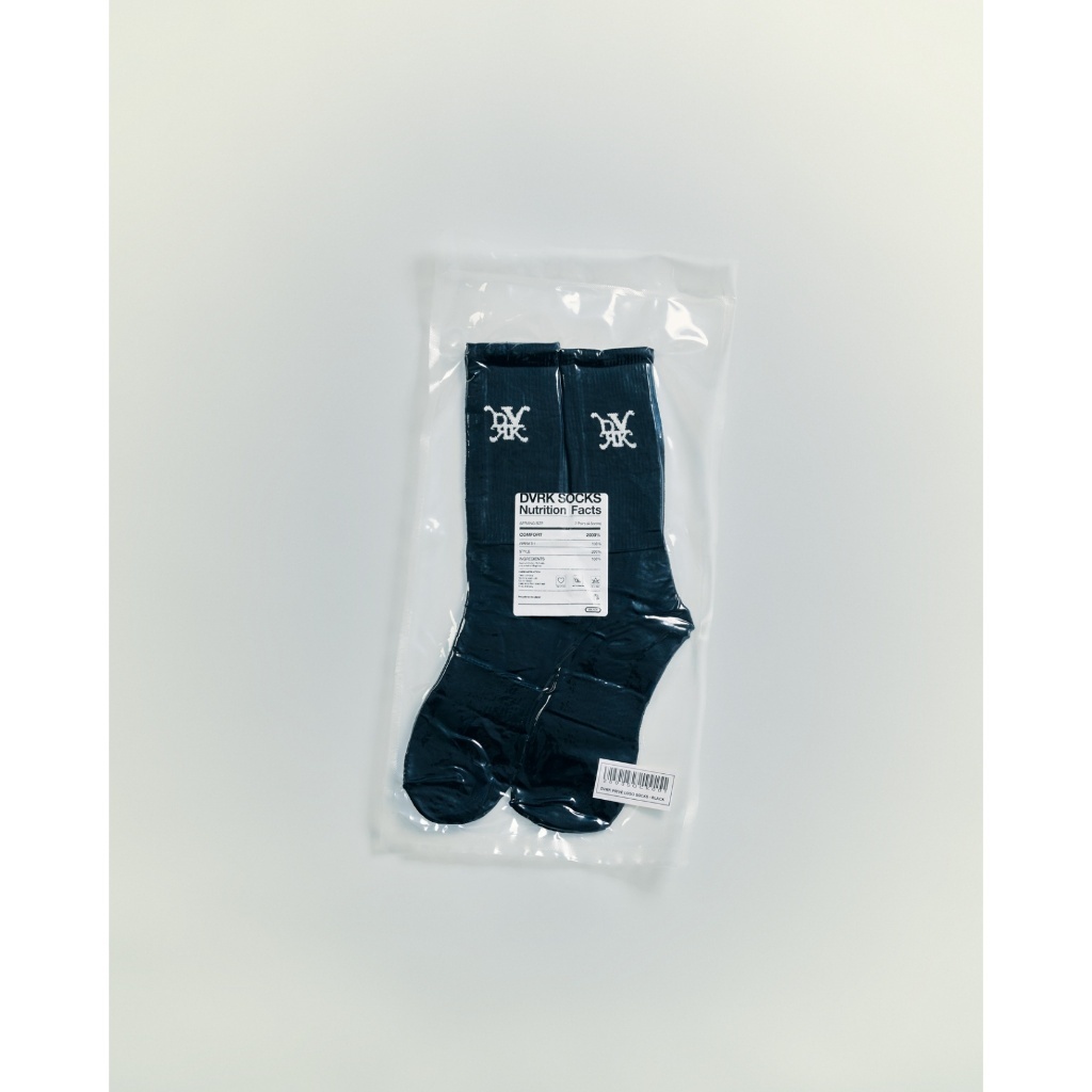 Vớ Dài Crew Socks Hoạ Tiết Monogram Màu Đen-DVRK-25R