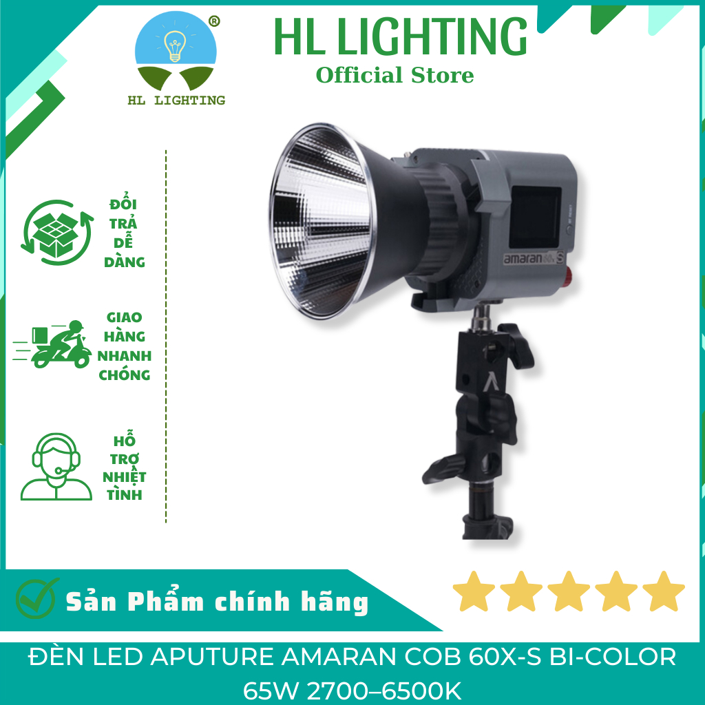 Đèn Led Aputure Amaran COB 60X-S Bi-Color 65W 2700–6500K Bowens HL Lighting