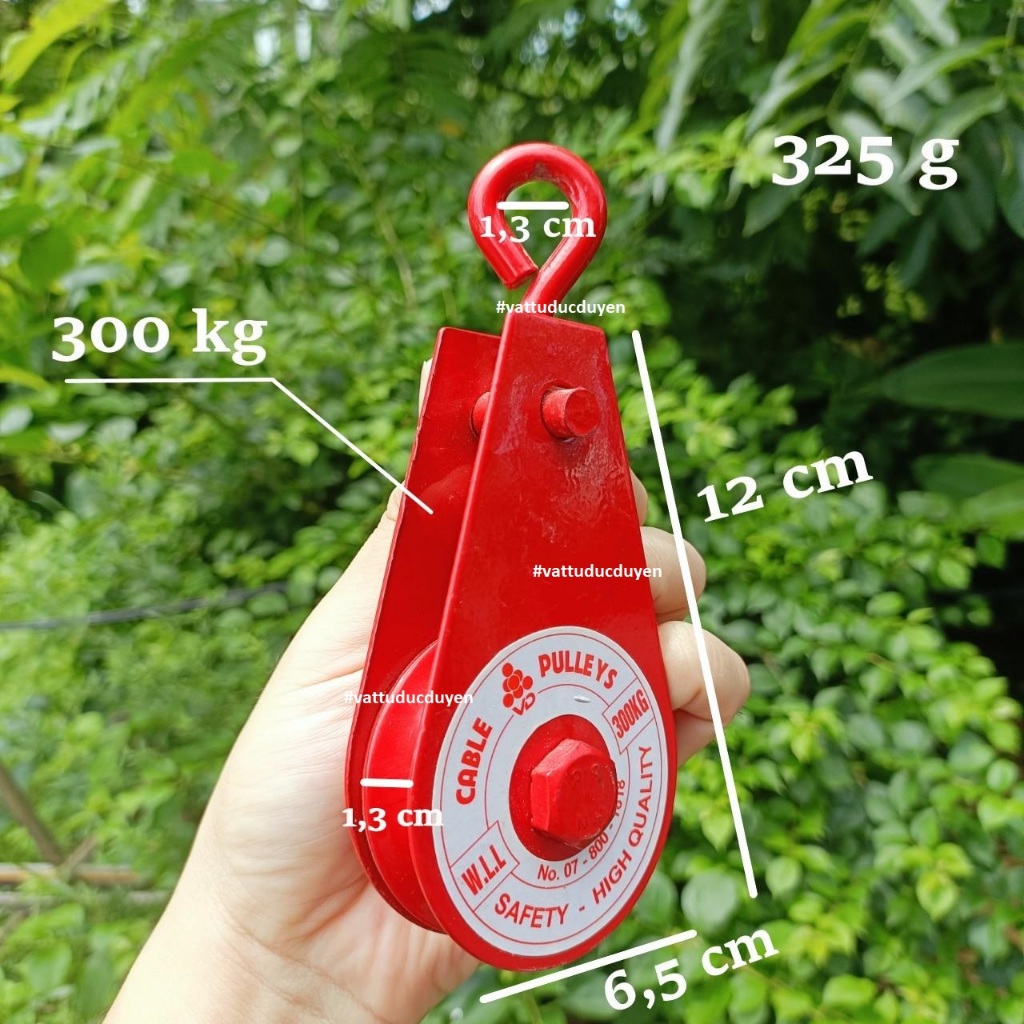 Ròng Rọc treo thép Pully 300 kg (Đỏ)