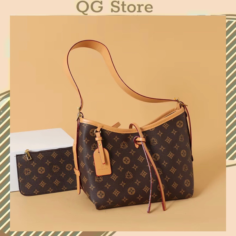 Túi Xách Nữ Túi Đeo Vai Set 2 Hoa Nâu Hottrend Size 25,30cm Kèm Charm Trẻ…