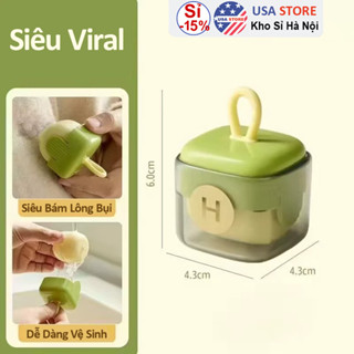   Video Viral  Cây Lăn Dính Bụi Bỏ Túi H7 - Con Lăn Làm Sạch Quần Áo Sofa Dính Lông Chó Mèo Sợi Chỉ Vụn 