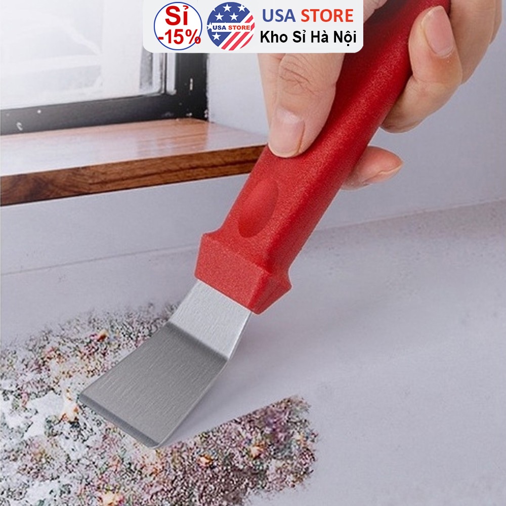 SET 4 Xẻng Cạo Vết Bẩn Xoong Nồi A1 - Vệ Sinh Tủ Lạnh, Máy Giặt Đa Năng Thép Không Gỉ - Cạo Đáy Nồi - Mảng Bám Bếp Gas