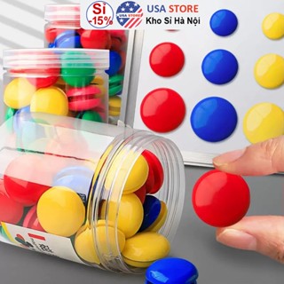 Combo 20 Viên Nam Châm Tròn B65 Gắn Dính Bảng Từ Nhiều Màu - Viên Dính Bảng Từ Dậy Học