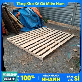 GIƯỜNG NGỦ PALLET GỖ THÔNG  ĐỦ KÍCH THƯỚT CAO 8 cm