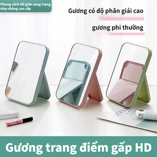  Gương trang điểm để bàn gấp gọn gương trang điểm dễ thương,gương để bàn thiết kế đẹp 