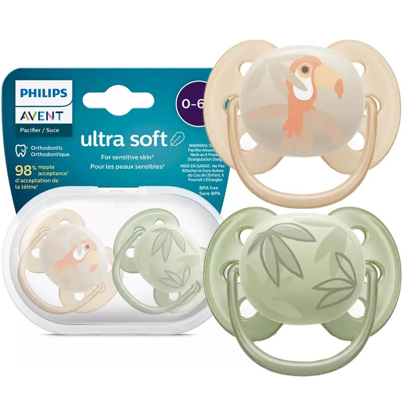 Ti giả Avent Ultra Soft siêu mềm cho bé từ 0 - 6- 18 tháng (Air Mỹ)