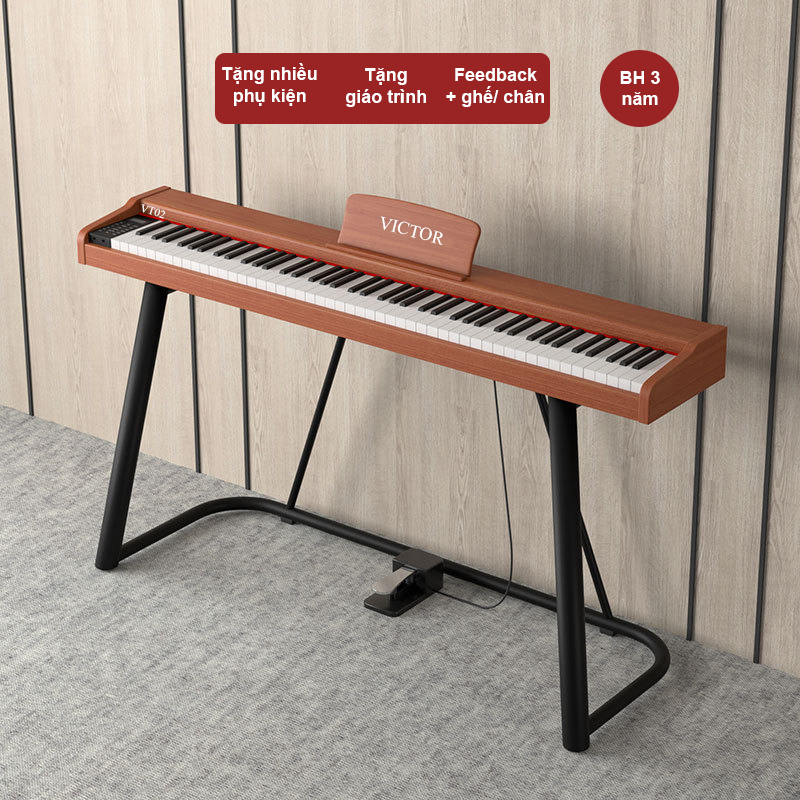 Đàn Piano VICTOR VT02 - 88 Phím - Full Phụ Kiện, Đàn Xịn, Bền Đẹp Chắc Chắn Và Bảo Hành Lâu Dài