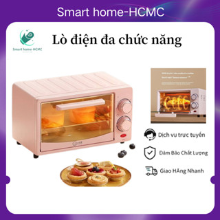 Lò nướng đa năng mini dung tích lớn- Dung Tích 12L Công suất 750W Điều khiển thông minh có Đồng hồ hẹn giờ tiện lợi
