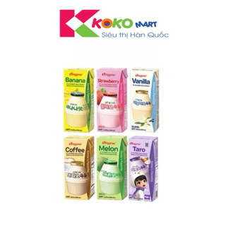  Sữa Binggrae Hàn Quốc vị dưa lưới chuối dâu vani taro coffe hộp 200ml 