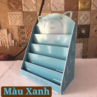 Kệ sách hình Gấu – Kệ gỗ đa năng để đồ, đựng sách, tháo lắp dễ dàng cho bé,3 màu dễ thương-Minh Long