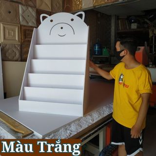 Kệ sách hình Gấu – Kệ gỗ đa năng để đồ, đựng sách, tháo lắp dễ dàng cho bé,3 màu dễ thương-Minh Long