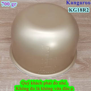 Lòng nồi cơm điện 1.8 L Kangaroo KG378 (chính hãng) mạ đồng diệt khuẩn (chữ Kangaroo dập nổi)