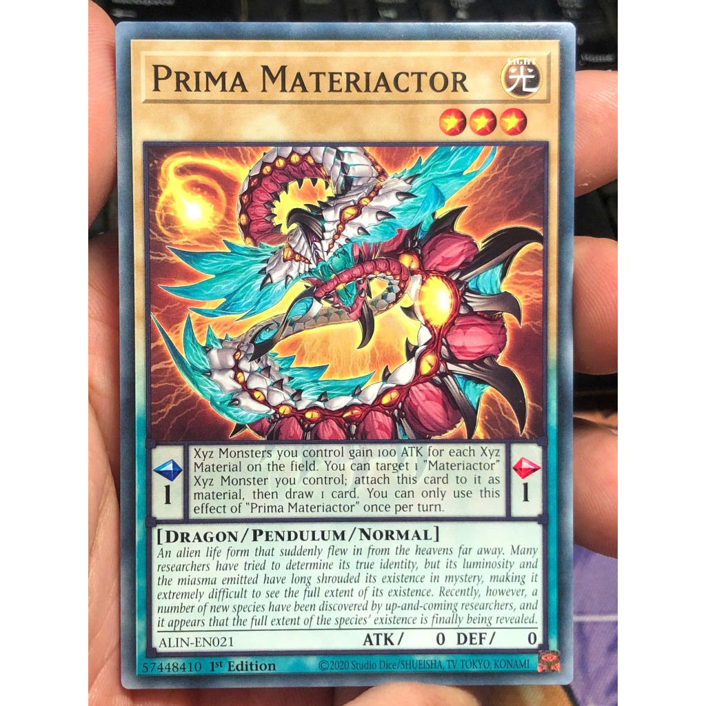 [KW2 Yugioh] [EN-UK-AE-JP] Thẻ bài ALIN-EN021 AE021 JP021 - Prima Materiactor - Common