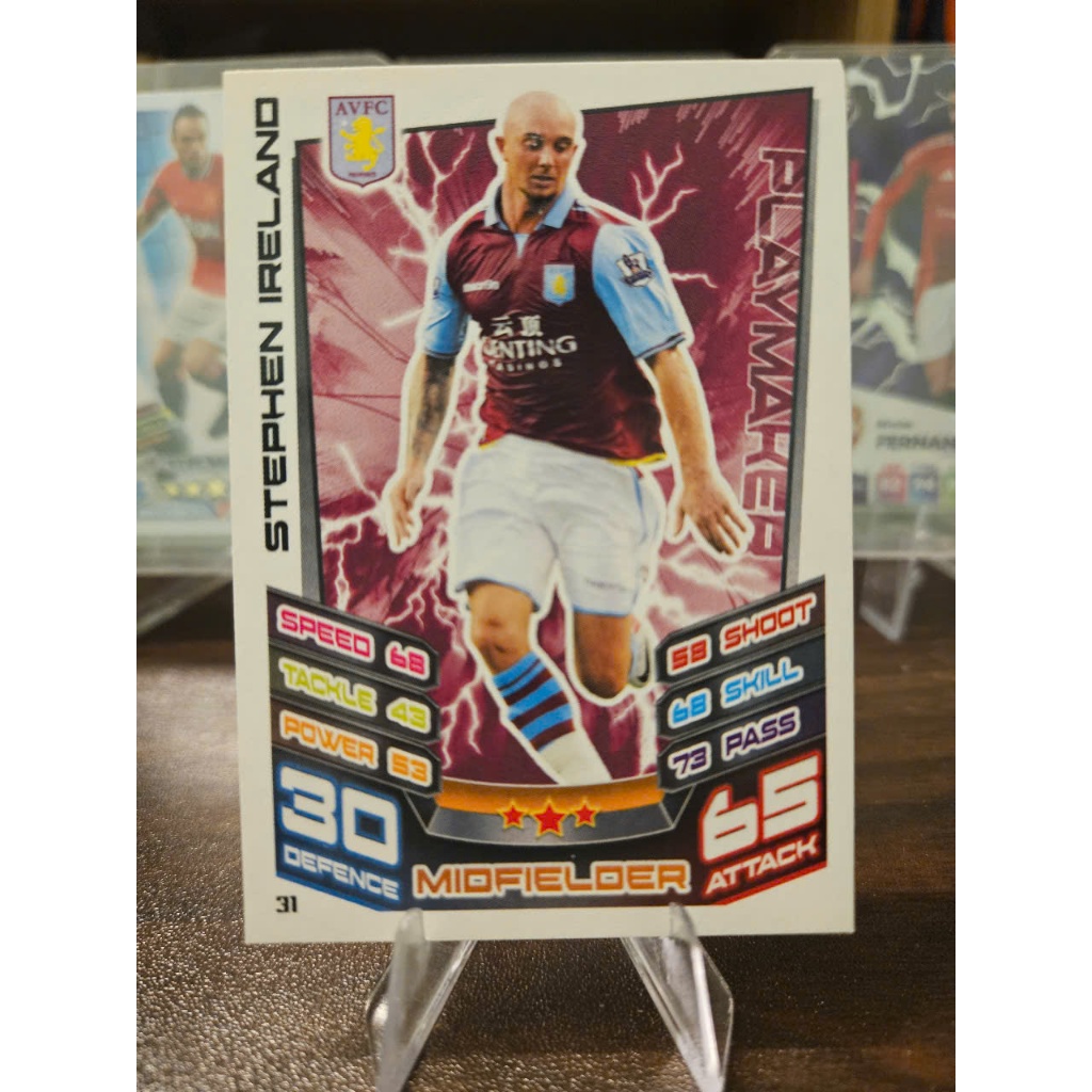 Thẻ Stephen Ireland Topps Match Attax 2012/2013 (Aston Villa) (12/13)