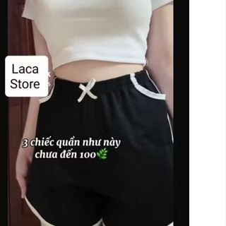 Quần short thun nữ mặc nhà lưng cao big size tới 110kg, Quần đùi bự tập gym thể thao đi bộ đi bơi