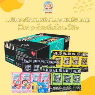 Thùng 48 hộp Sữa Kun Thạch/ SCU/ Malto Đủ Hương Vị Socola/Cam/Dâu Thạch Dai Dai Bùng Nổ 170ml